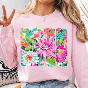 Preppy Floral Brushstroke PNG, Boho Floral PNG, Floral Mama Png, Summer Vibes Png, Spring Flowers Png, Wildflower Png, Boho Summer Png image 6