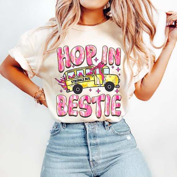 Glitter Hop in Bestie Png, Struggle Bus Png, Retro Mental Health Png, Pink Coquette Png, Trendy Sarcastic Png, Funny Anxiety Png, Girly Png