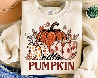 Bonjour citrouille Png, ambiance d&#39;automne Png, Boho floral automne Png, Hey there citrouille Png, citrouille d&#39;automne Png, Design rétro automne Png sublimation