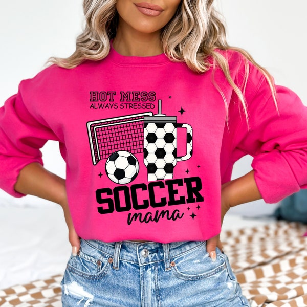 Hot Mess Soccer Mama PNG, Soccer Mom PNG, Sublimatie Design, Digitale Download Png, Voetbal PNG, Voetbalseizoen Png, Voetbalteam Png