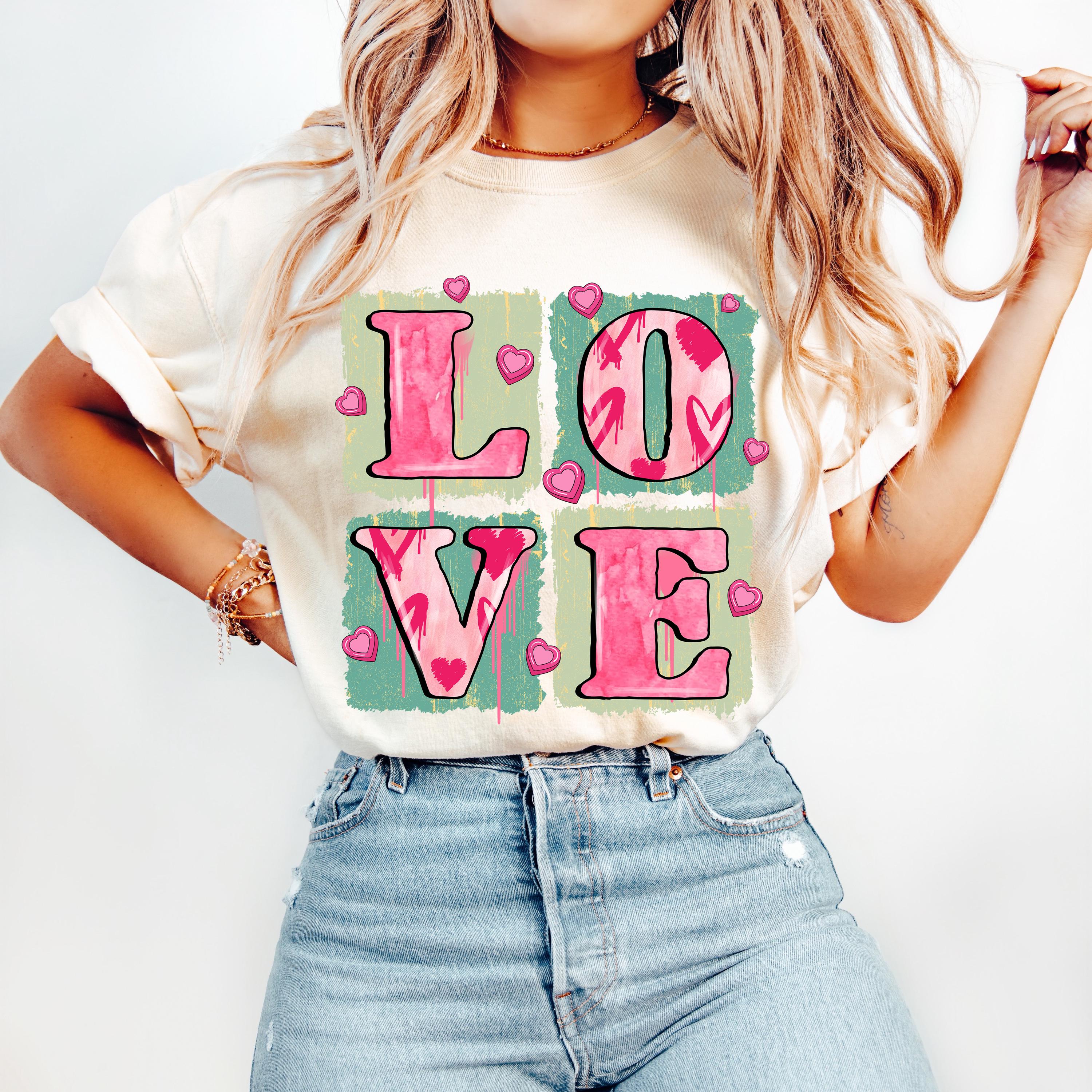 Pink Valentines Day Love Png, Retro Valentine Shirt Design, Xoxo Png ...