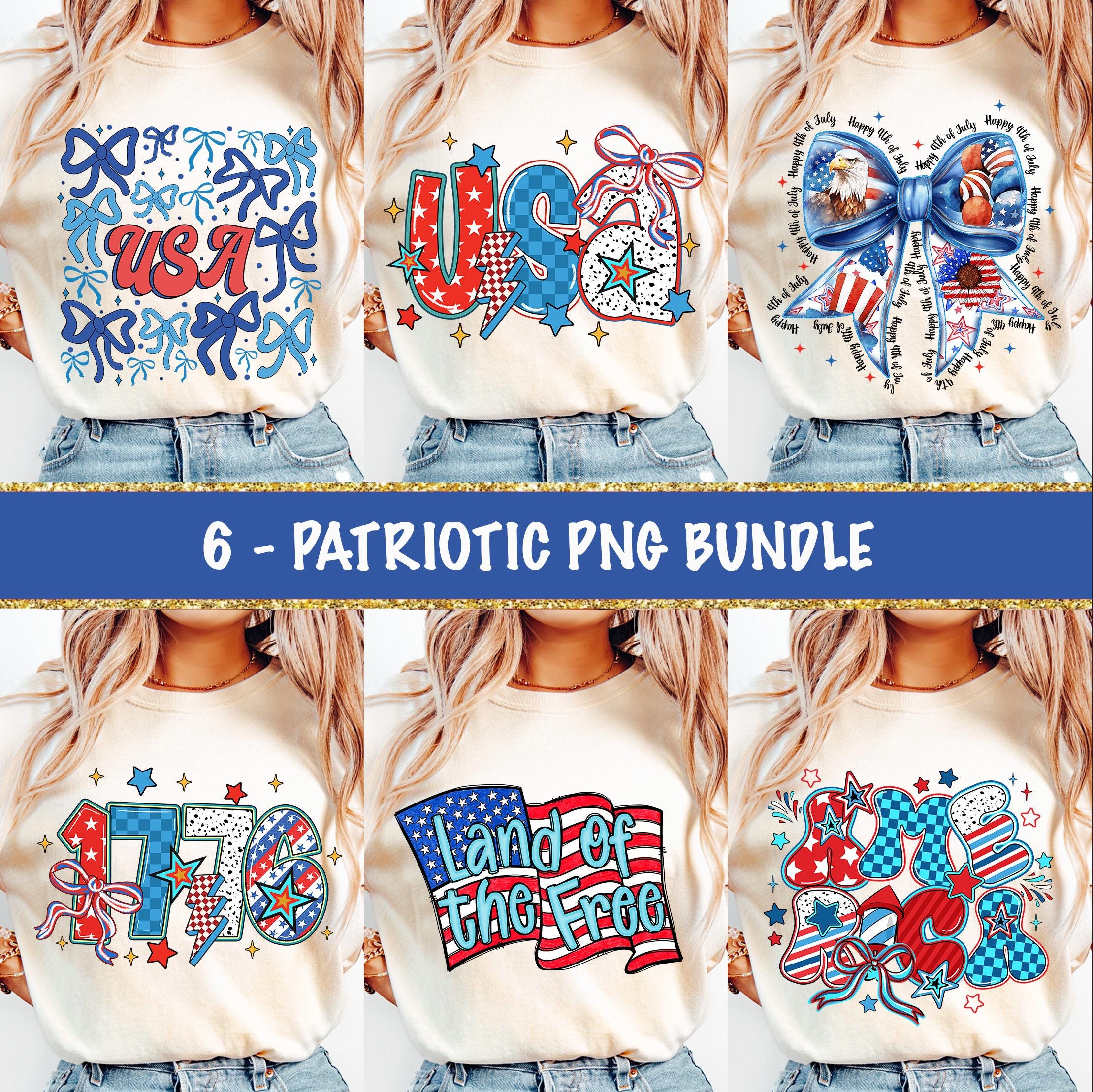 Preppy America Coquette Png Bundle, America Brushstroke Png, Retro USA ...