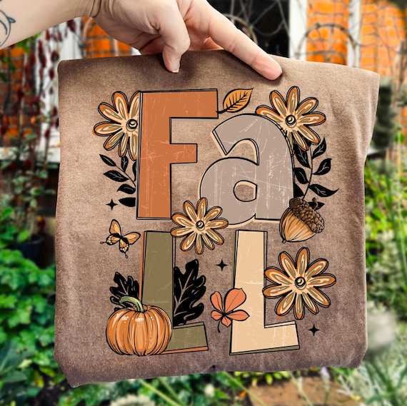 Floral Fall Coquette Png, Boho Pumpkin Png, Vintage Autumn Shirt Design, Pumpkin Spice Png, Retro Fall Vibes Sublimation, Girly Fall Png