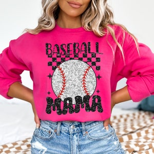 Retro Baseball Mama PNG, Glitter Baseball PNG, Sublimation Design, Digital Download Png, Sports PNG image 4