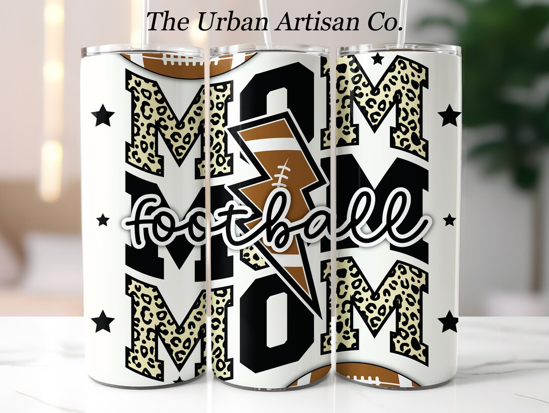 Football Mom Tumbler Wrap 20 Oz Skinny Tumbler Sublimation Etsy