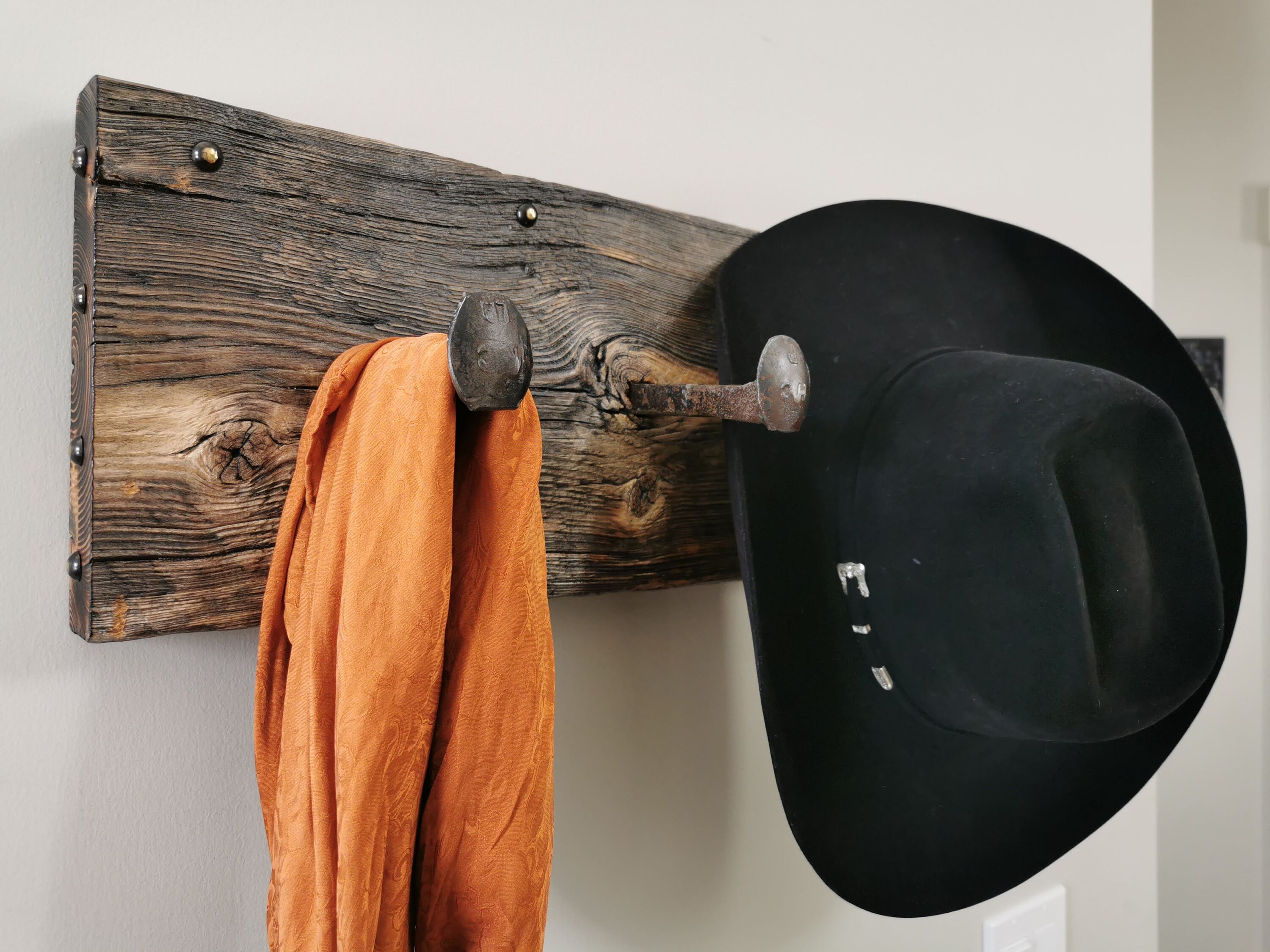 Rustic Barnwood Style Coat Rack 4 Hangers Etsy Australia