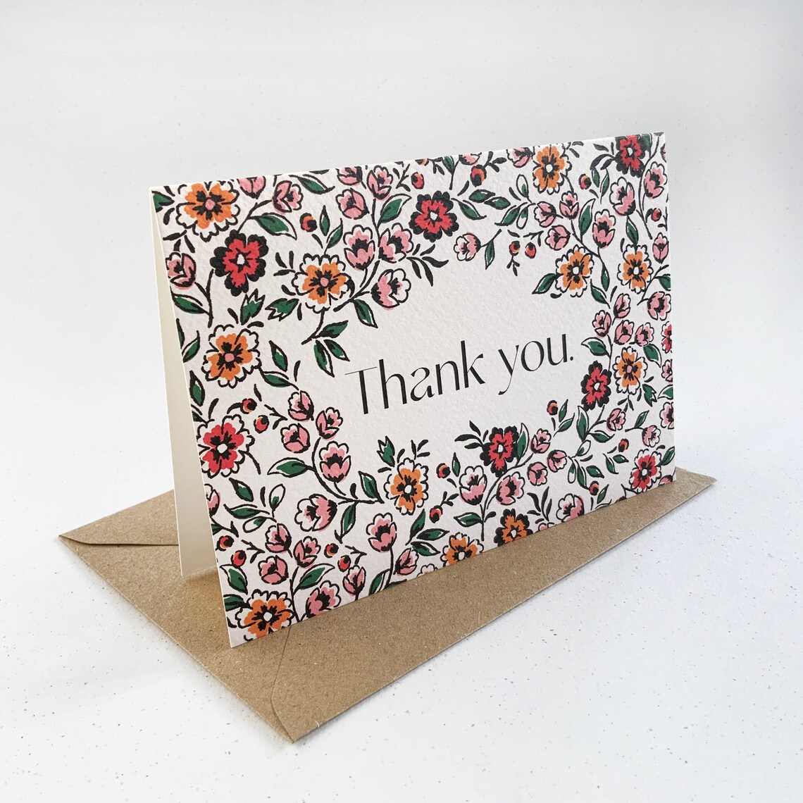 Thank You Card Gift Card Say Thanks Greetings Card Etsy