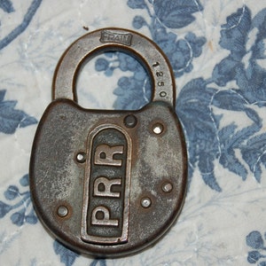 Pennsylvania Railroad Signal lock with Brass Dust Cover, Brass Shackle