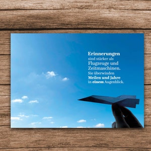 Trauerkarte Papierflieger