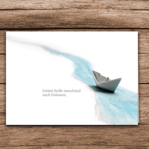 Trauerkarte Schiff Aquarell