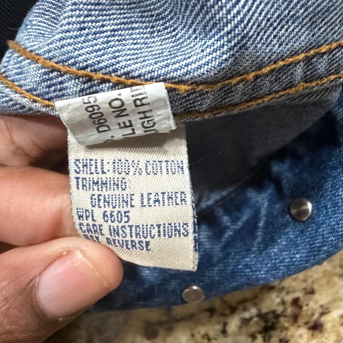 Vintage Upstream Kellogg's Corn Flakes Denim Jacket Leather Collar M V, foto 4 di 5