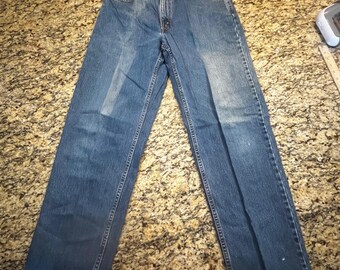 Jeans Levi's 550 vintage para hombre, talla 36x32, color azul, corte relajado, pierna cónica, fabricados en EE. UU.