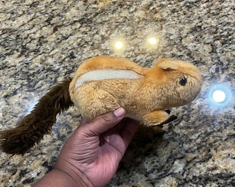 Vintage 1974 R Dakin Chipmunk Plush Stuffed Animal Toy 12.5 Inch Bushy Tail