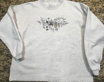 Sudadera Vintage Northern Reflections Northern Treasures Nature, color gris, talla L.