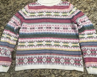 Villager Liz Claidose Fair Isle Rollkragenpullover Damen Medium Baumwolle Multi
