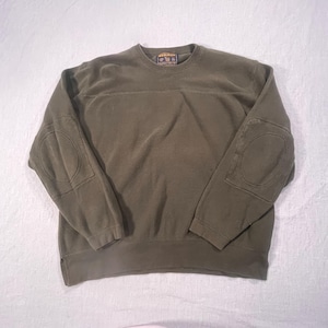 Vintage Woolrich olive crewneck sweater men XXL elbow patch knit outdoor