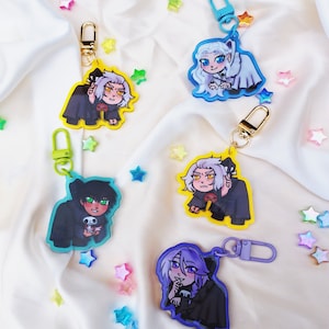 final fantasy xiv enwalker ancients keycharms semitransparent acrylic Hades , Hythlodaeus , venat and hermes