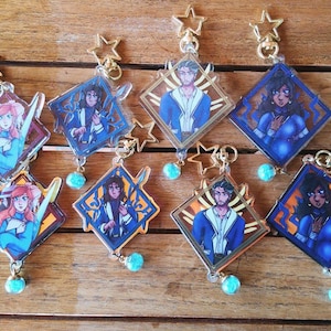 stormlight archive radiant knights acrylic charms kaladin, dalinar , jasnah and shallan PREORDER