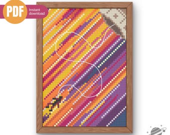 Project Hail Mary Cross Stitch Pattern Space walk PDF instant download