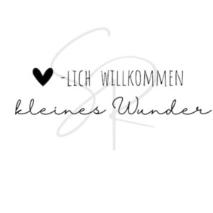 Stempel "Herzlich willkommen kleines Wunder " Holzstempel Stamp filigraner Stempel ausgefallen Spruchstempel Geburt Baby Glückwunsch