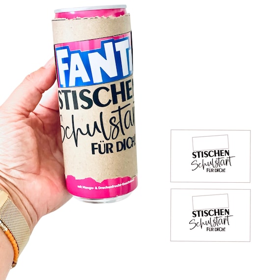 DIGITALE Druckdatei Fanta Banderole | Schulstart | Schulstart| Fantadose | Druckvorlage A4 | Schülergeschenk | Schulanfang| PDF/ SVG Datei