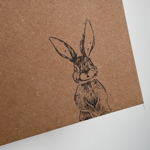 Kleiner Stempel "Hase Langohr" süßer Hase Holzstempel für Grußkarte Hasenstempel Ostern Osterstempel besonderer Stempel Osterhase