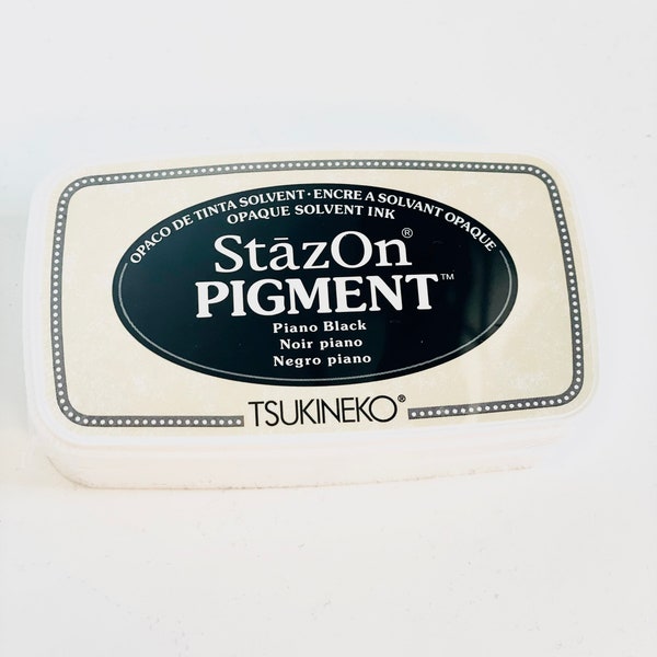 StazOn Stempelfarbe „piano black“ Pigment Tinte Stempeltinte Stamp ink Tsukineko