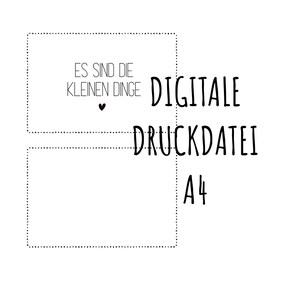 Bolsa de sorpresas con archivos de impresión DIGITAL "Son las pequeñas cosas" | Tarjeta de regalo| Cumpleaños | Plantilla de impresión A4 |  Archivo PDF PNG | Embalaje del cupón