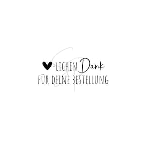 Stempel "herzlichen Dank für deine Bestellung" Holzstempel Stamp filigraner Stempel ausgefallen Spruchstempel Verkäufer Danke