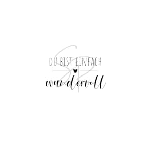 Stempel "You are simply wonderful" houten stempel voor wenskaarten verjaardagsstempel beste vriend speciale spreuk stempel