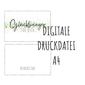 Archivo de impresión DIGITAL bolsa de la suerte "amuleto de la suerte" | Examen | Examen | Plantilla de impresión A4 |  Archivo PDF PNG | Plantilla de impresión | Licencia de conducir
