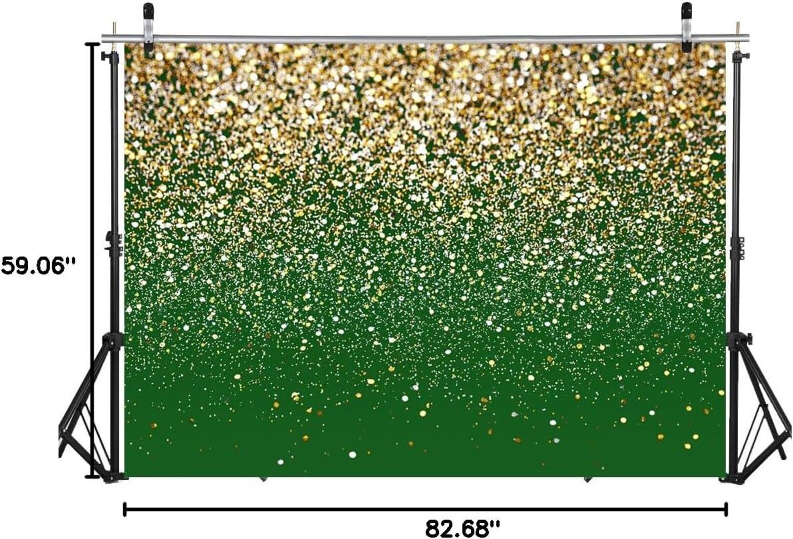 Green and Gold Backdrop Gold Spots Bokeh Backdrop Vinyl Photo ...