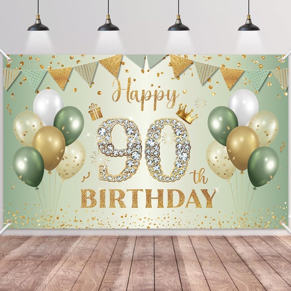 90 Year Banner - Etsy