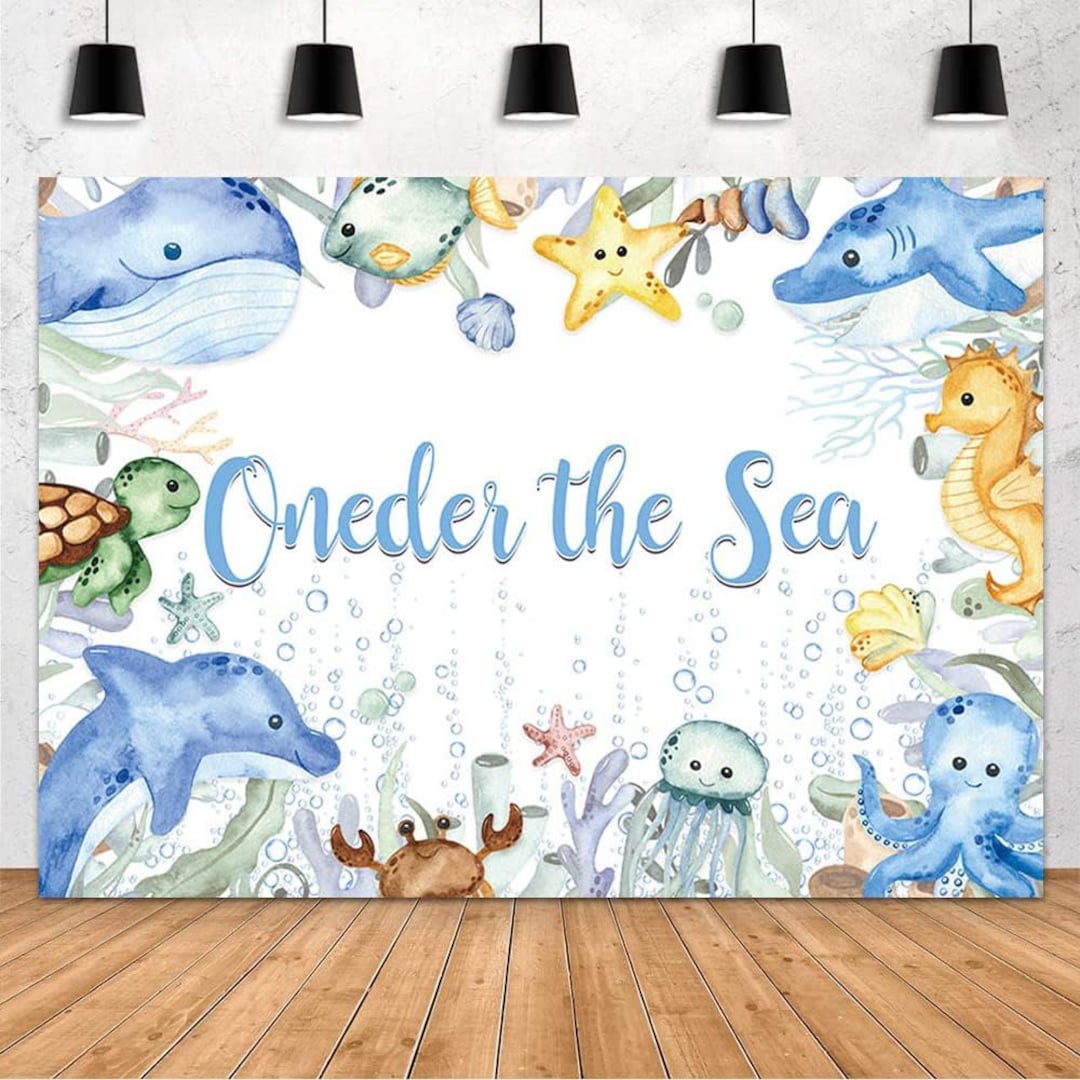 WeBenison "Oneder The Sea" Banner – Meerjungfrau-Motiv Zum 1. Geburtstag, Rosa Glitzer, Für Babyparty-Deko
