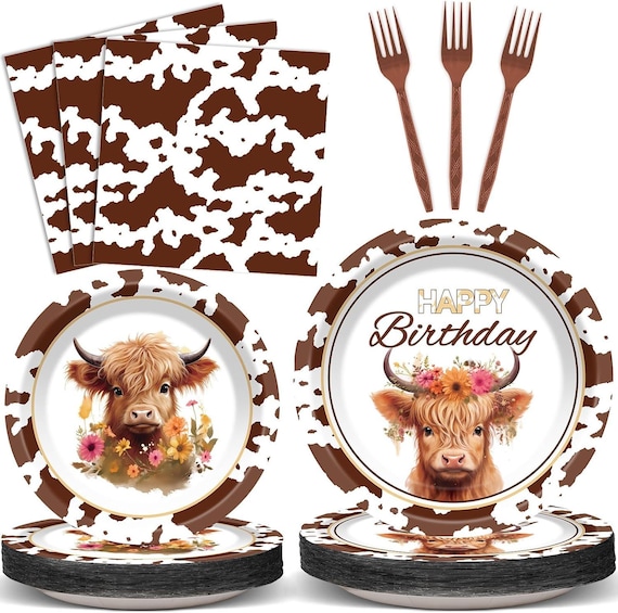 12 Piece Dinner Cow Dinner Set Highland Cow Dinner The Range Dining Plate Sets 12 Piece Highland Cow  Dinner Set Cream Wilko