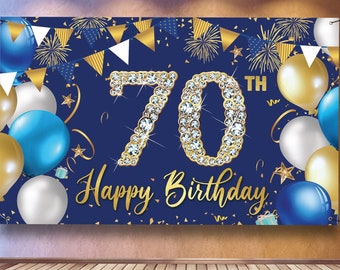 Fotografie Achtergrond 70e Verjaardag Banner Decoraties