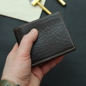 Cartera de cuero Hombres Cartera Cartera de cuero para hombres Cartera minimalista Cartera de cuero para hombres Monedero de cuero Carteras para hombres Carteras para hombres Cartera EDC