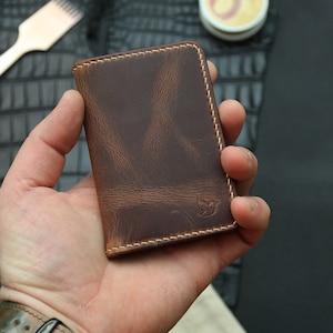 Portefeuille porte-cartes en cuir, portefeuille minimaliste, portefeuille en cuir, portefeuille pour homme, porte-cartes, porte-cartes de visite, porte-cartes d'index, portefeuille EDC