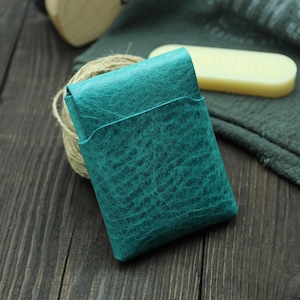 Stitchless Portemonnaie EDC Portemonnaie Minimalistisches Portemonnaie Leder Kartenhalter Origami Herren Portemonnaie Nahtloser Kartenhalter Schlanker Kartenhalter Mini Portemonnaie EDC