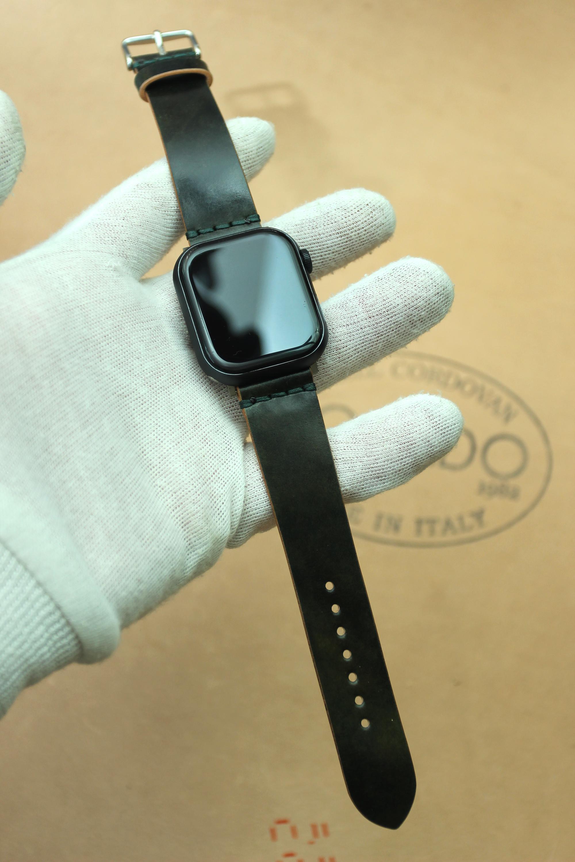 Shell Cordovan One Layer Watch Strap Apple Watch Band Apple Watch Bands ...