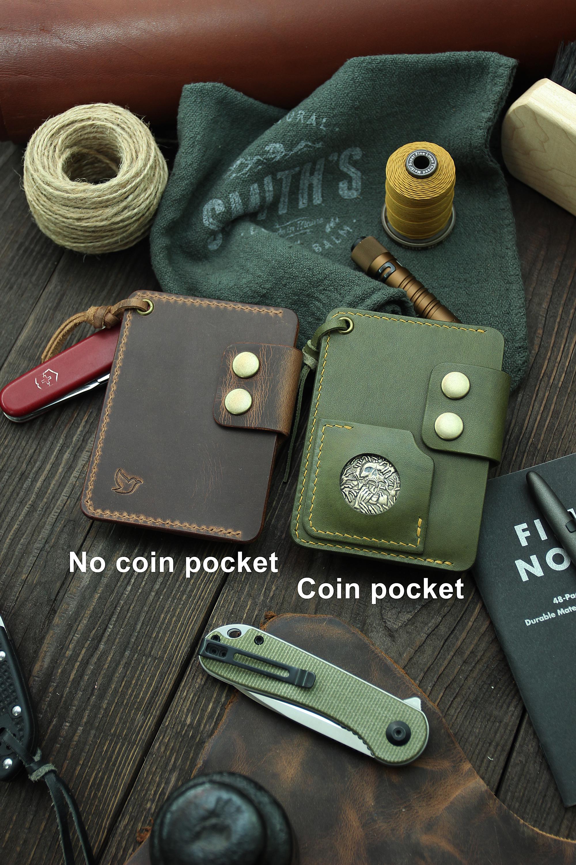 Edc Coin Wallet EDC Pouch Leather Card Holder Coin Wallet Leather