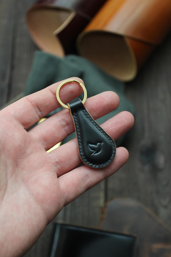 Keychain Shell Cordovan Carabiner Leather Key Chain Every Day