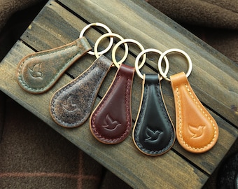 Keychain Shell Cordovan Carabiner Leather Key Chain Every Day