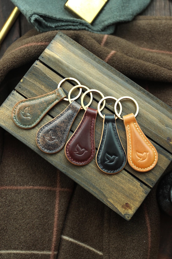 Keychain Shell Cordovan Carabiner Leather Key Chain Every Day