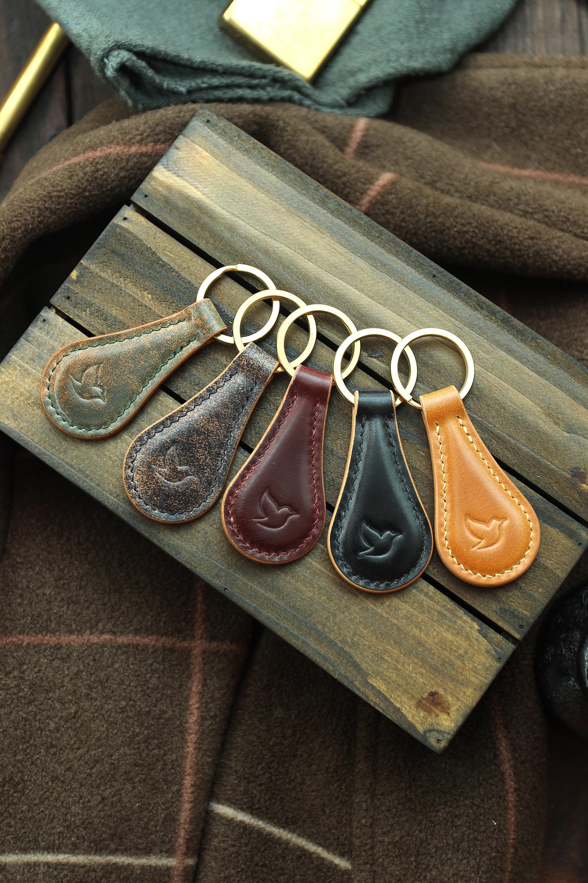Keychain Shell Cordovan Carabiner Leather Key Chain Every Day