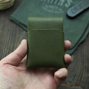 Stitchless Portemonnaie EDC Portemonnaie Minimalistisches Portemonnaie Leder Kartenhalter Origami Herren Portemonnaie Nahtloser Kartenhalter Schlanker Kartenhalter Mini Portemonnaie EDC
