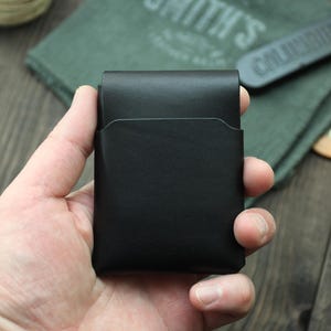 Cartera sin costuras Cartera EDC Cartera minimalista Titular de la tarjeta de cuero Origami Cartera para hombre Titular de la tarjeta sin costuras Titular de la tarjeta delgada Mini cartera EDC