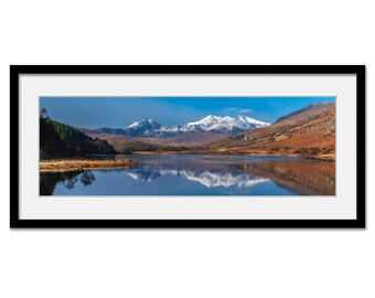 Snowdon Horseshoe - Snowdonia - Framed or Unframed Panoramic Fine Art Print