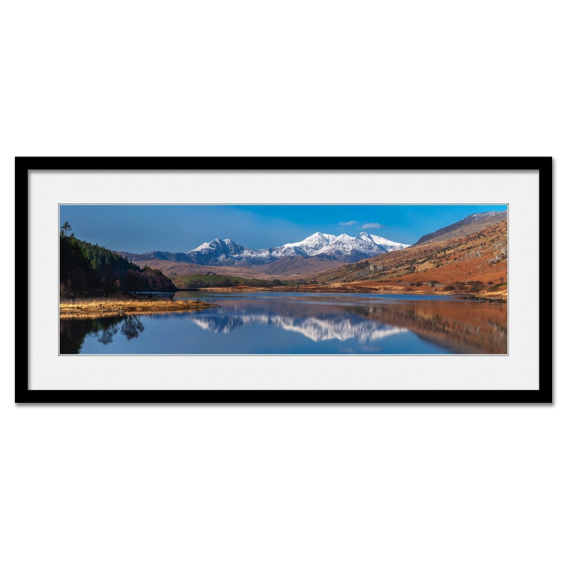 Snowdon Horseshoe Snowdonia Framed or Unframed Panoramic Fine Art Print image 1