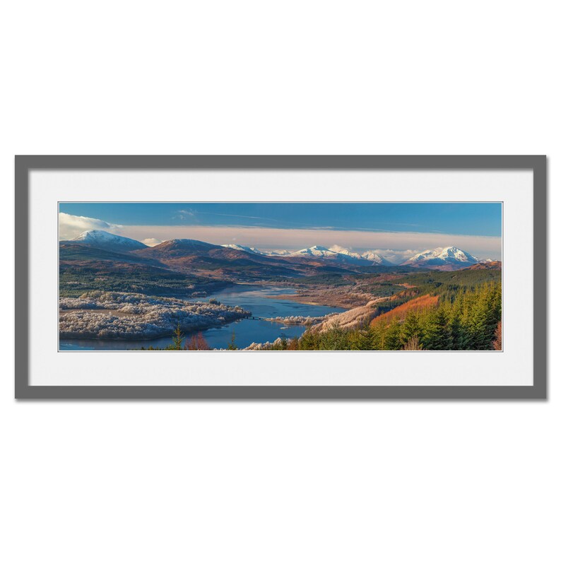 Loch Garry and the Mountains of Knoydart Scottish Highlands Framed or Unframed Panoramic Fine Art Print image 3